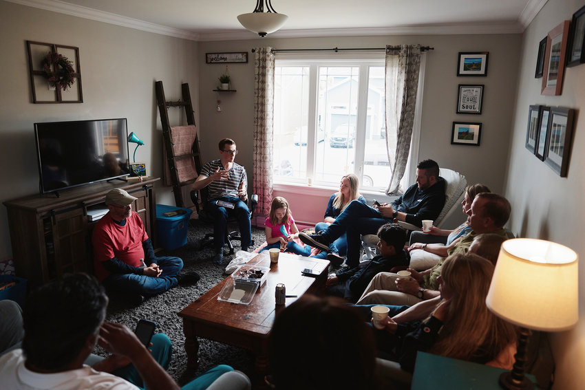 Members of a small group meet at a home in Newfoundland. (North American Mission Board, File)