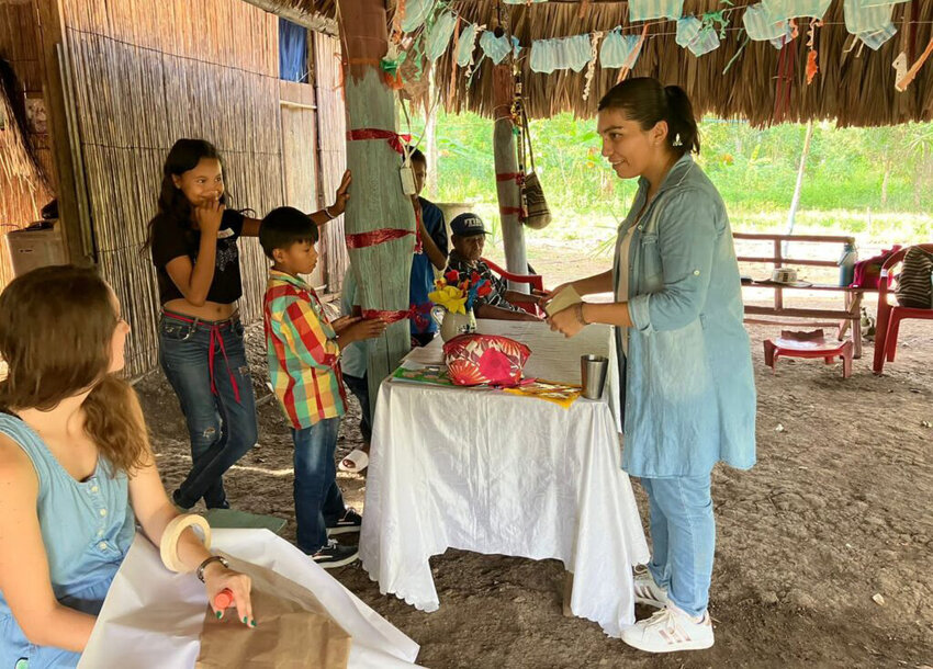 Laura Martinez prepares for an activity at a Vacation Bible School among the Zenú, an Indigenous people group in Colombia. (Photo/IMB)