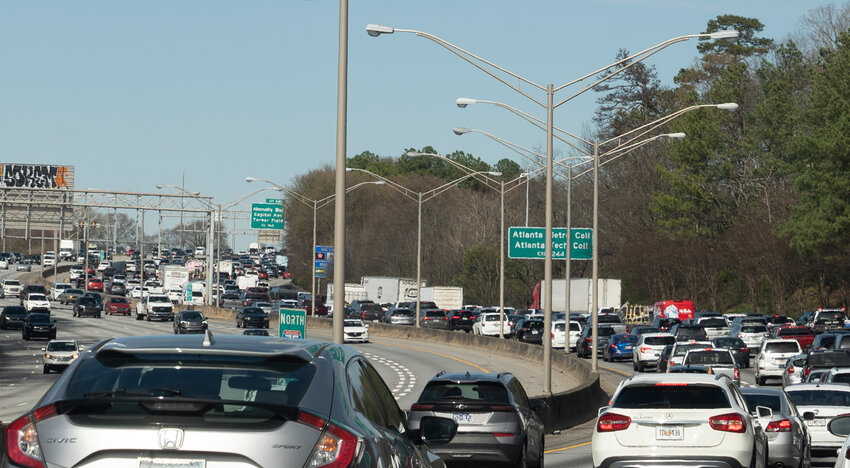 Traffic slows on Interstate 75 approaching Atlanta on March 11, 2024. (Index/Henry Durand, File)