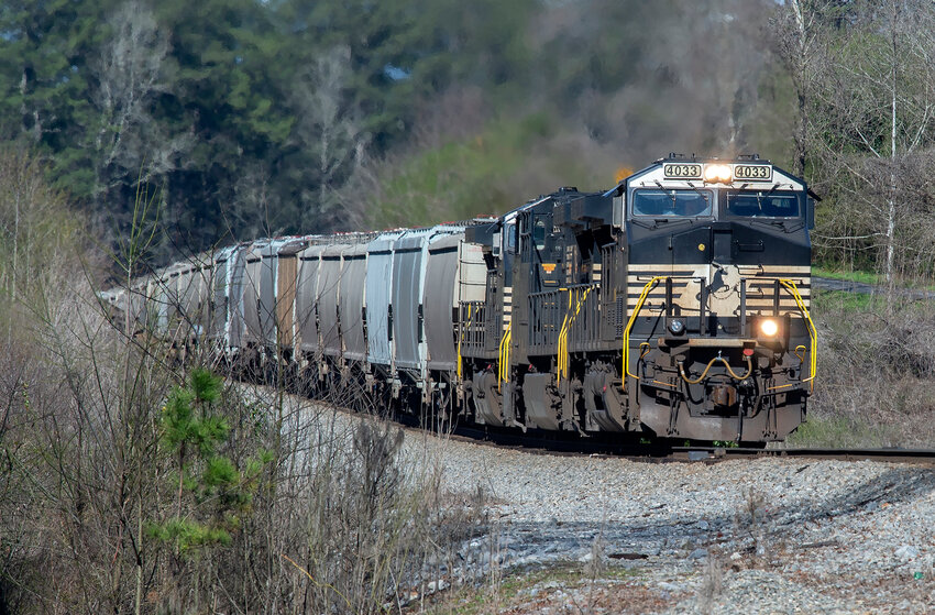 A Norfolk Southern freight train rolls through Dallas, Ga., March 7, 2024. (Index/Henry Durand, File)