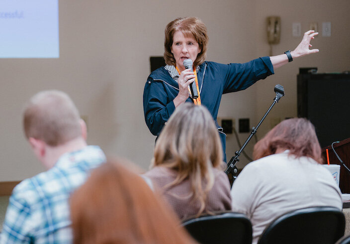 Shelly Melia, associate dean of the Graduate School of Ministry and professor of childhood education at Dallas Baptist University, was one of the breakout sessions leaders of 50 equipping sessions offered at the Heart of the Child Conference on the campus of Southwestern Baptist Theological Seminary. (SWBTS/Amanda Williams)