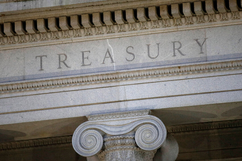 The U.S. Treasury Department building, June 6, 2019, in Washington. (AP Photo/Patrick Semansky, File)