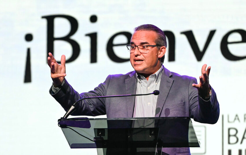 Emanuel Roque, Hispanic church catalyst for the Florida Baptist Convention, speaks during the 2023 SBC Hispanic Celebration in New Orleans. (Photo/Baptist Press, File)
