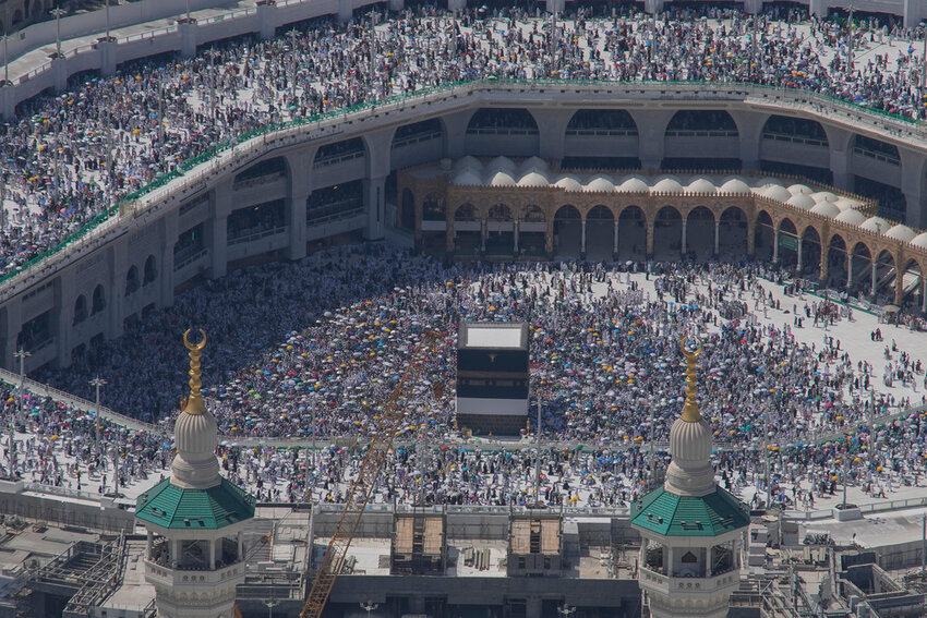 Muslim pilgrims circumambulate the Kaaba, the cubic building at the Grand Mosque, during the annual Hajj pilgrimage in Mecca, Saudi Arabia, Monday, June 17, 2024. (AP Photo/Rafiq Maqbool, File)