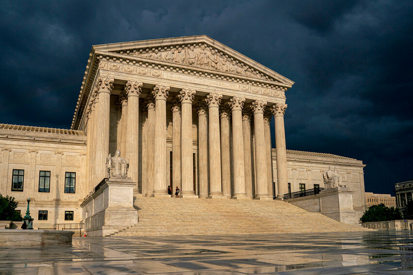 The Supreme Court is seen under stormy skies in Washington, June 20, 2019. (AP Photo/J. Scott Applewhite, File)