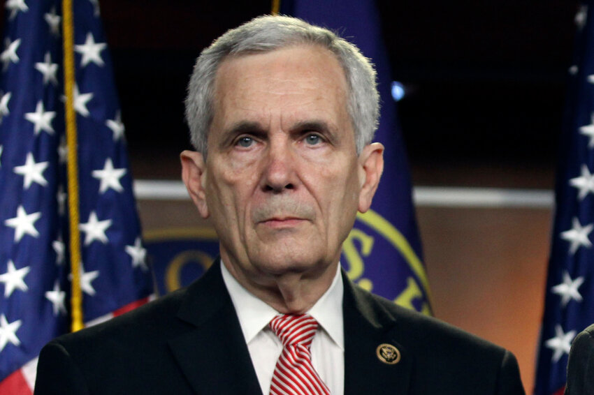 Rep. Lloyd Doggett, D-Texas, listens during a news conference on Capitol Hill in Washington, June 16, 2015. (AP Photo/Lauren Victoria Burke, File)