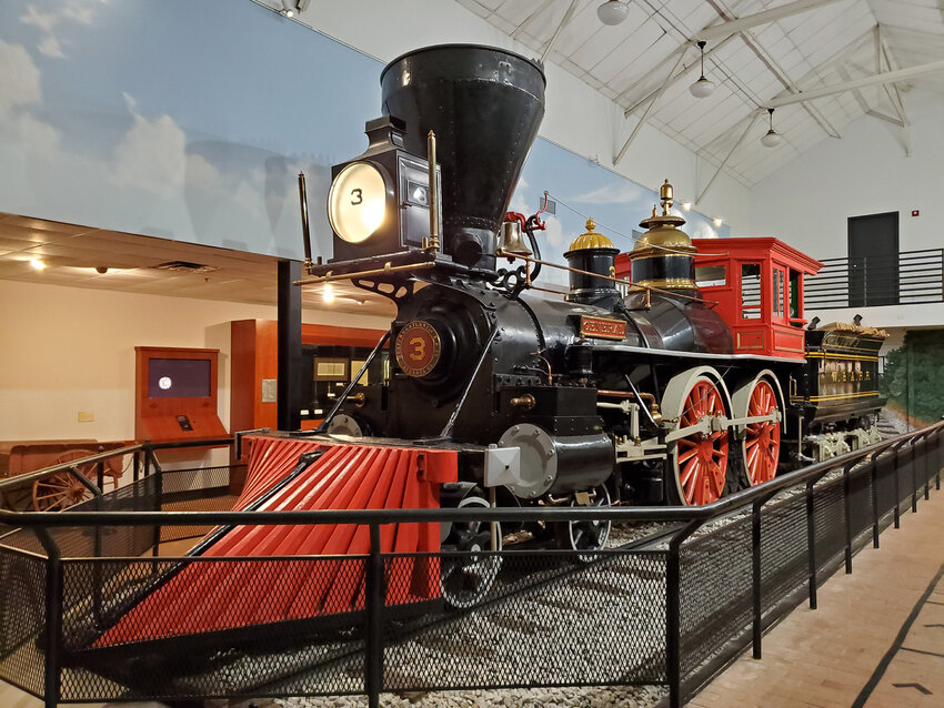 The General, an American type 4-4-0 locomotive, is on display at the Southern Museum in Kennesaw, Ga.