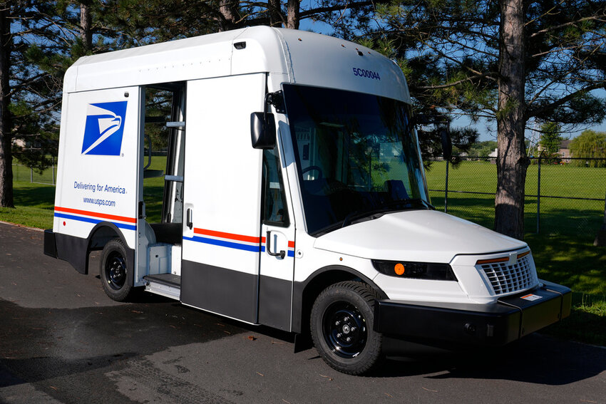 The U.S. Postal Service's next-generation delivery vehicle is displayed at the Kokomo Sorting and Delivery Center in Kokomo, Ind., Thursday, Aug. 29, 2024. (AP Photo/Michael Conroy)