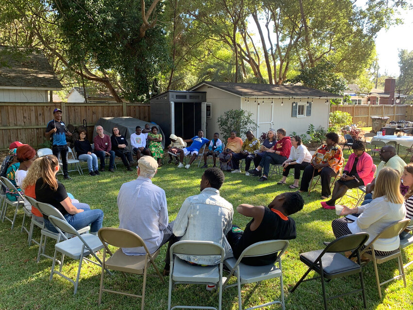 Congolese refugees meet for Bible study led by Steve and Melinda McMillan through Centerpoint Church in Charleston, S.C. (Photo/IMB)