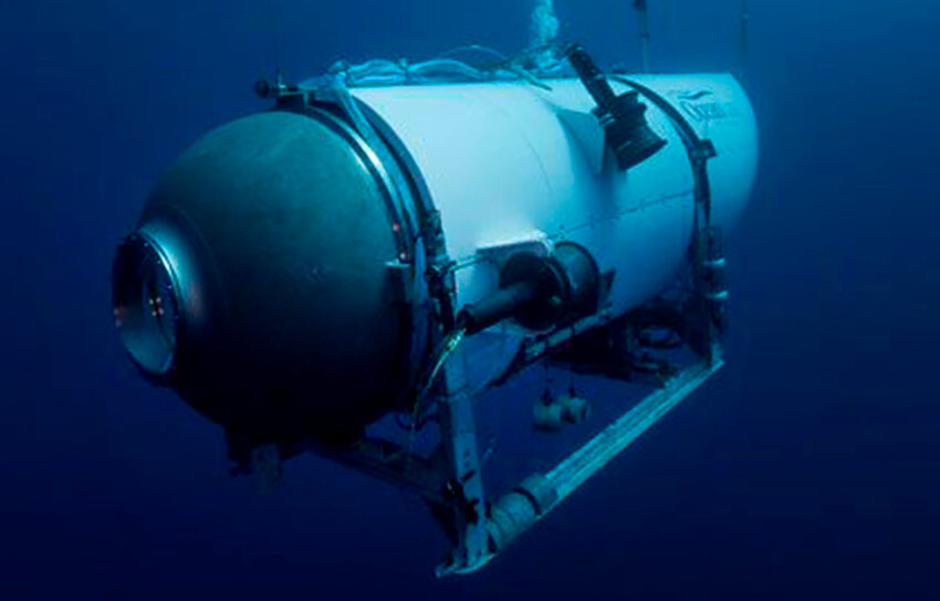 This undated image provided by OceanGate Expeditions in June 2021 shows the company's Titan submersible. (OceanGate Expeditions via AP, File)