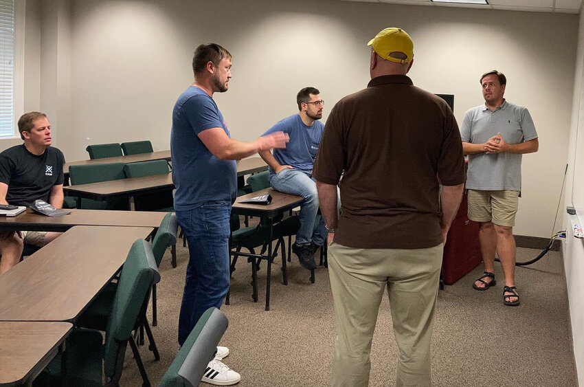 From left, Kurt Shiver, Kevin Jones, Garrett Harmon, Brian Musser, and Matt Middlecamp were among those who gathered in June 2021 at New Orleans Baptist Theological Seminary with the Multiplication Committee of the Baptist Collegiate Network to discuss what was then called, 