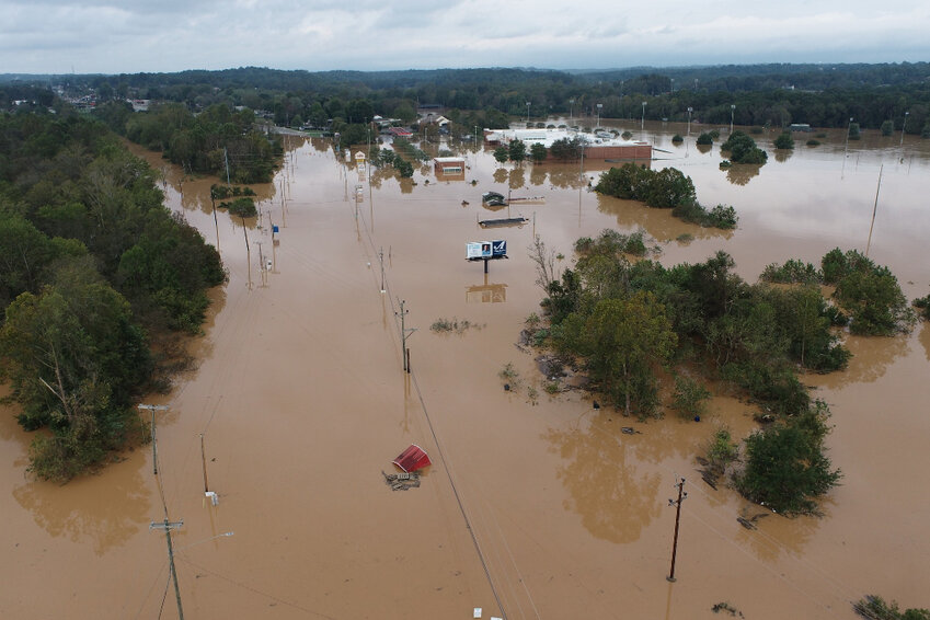 Hurricane Helene brought widespread, catastrophic flooding to western North Carolina. (Photo/N.C. Department of Transportation via The Biblical Recorder)