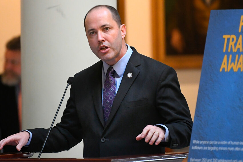 Georgia's Republican Attorney General Chris Carr speaks at the state Capitol, Jan. 13, 2020, in Atlanta. (AP Photo/John Amis, File)