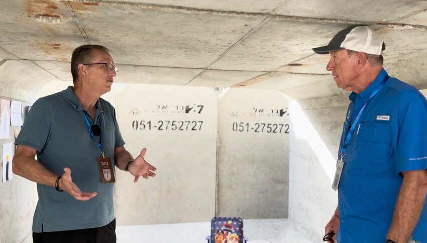 Send Relief President Bryant Wright is shown one of the bomb shelters in Israel that was made possible through donations to Send Relief following Hamas’ Oct. 7, 2023, attack on Israel. (Photo/Send Relief, File)