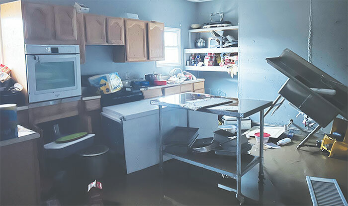 The damage done by flooding from Hurricane Helene created a ‘total loss’ at Enon Baptist Church in Jonesborough. (Photo/Keith Malone via Baptist and Reflector)