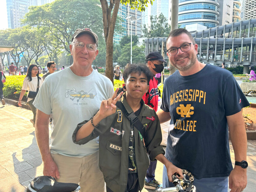 John Bowen (left) and MBCB director of Missions Mobilization, Chad McCord (right), take a Vision Journey to Indonesia to see how Bethsaida Church, Philadelphia, can get connected with missionaries there. (Photo credit: Chad McCord)