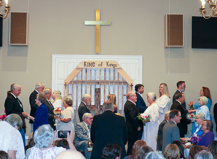 Twenty-six different couples simultaneously renew their vows at a special ceremony held at Bethel Baptist on Sept. 15. (Photo/Bethel Baptist)