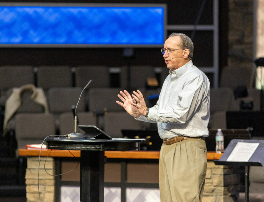 Southern Baptist Convention Executive Committee President Jeff Iorg speaks to Missouri Baptists during the Resound Summit in February. (Photo/The Pathway)