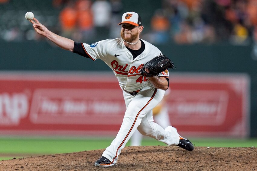 Baltimore Orioles relief pitcher Craig Kimbrel delivers during the ninth inning against the Chicago White Sox, Sept. 3, 2024, in Baltimore. (AP Photo/Stephanie Scarbrough, File)