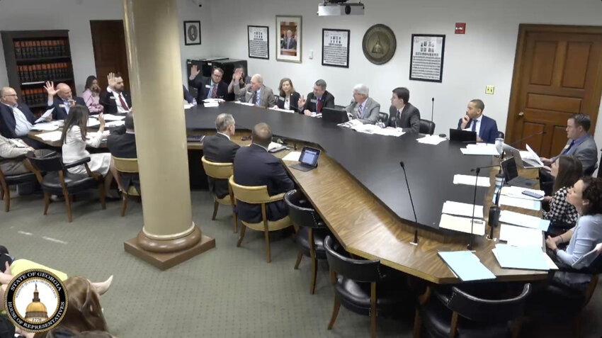 Representatives vote to advance Senate Bill 36, the Religious Freedom Restoration Act, out of the House Judiciary Committee on Wednesday. (Photo/Georgia House of Representatives video)