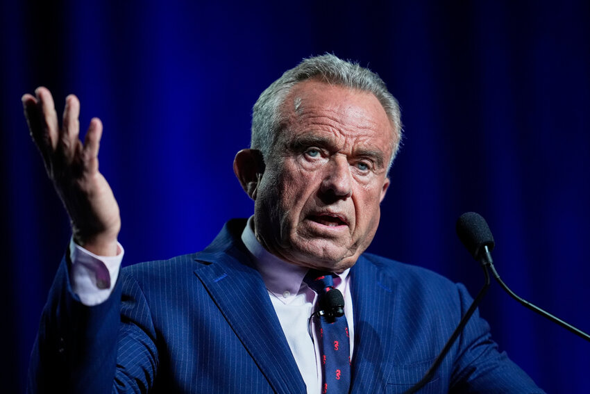 Health and Human Services Secretary Robert F. Kennedy Jr. speaks at the Rx and Illicit Drug Summit, Thursday, April 24, 2025, in Nashville, Tenn. (AP Photo/George Walker IV)