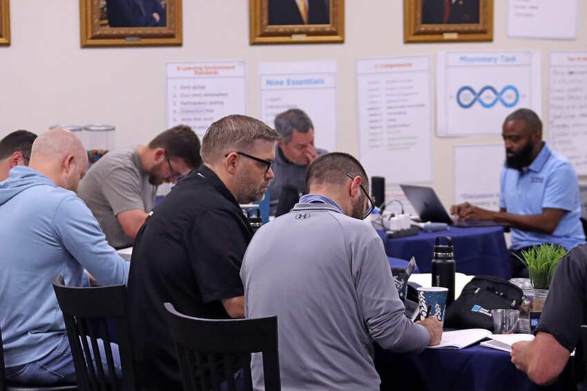 Church planting trainers gather together April 7–9 for the Send Network Training Map at William Carey University. (Baptist Record/Tanner Cade)