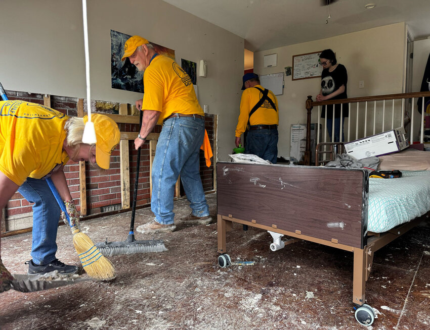 Georgia Baptist Disaster Relief volunteers work during a recent deployment to assist flood victims in Kentucky. (Photo/GBDR)
