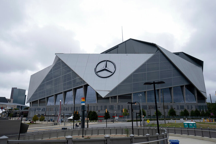 Mercedes-Benz Stadium in Atlanta. (AP Photo/Ben Gray, File)