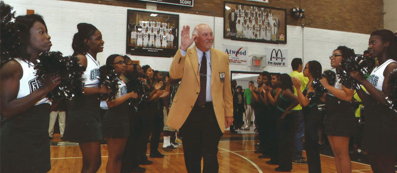 After being inducted in the NFL Hall of Fame in 1999, Billy Shaw was welcomed to his hometown with a cheerleader-led reception at Vicksburg (MS) High School. BILLY SHAW/Special