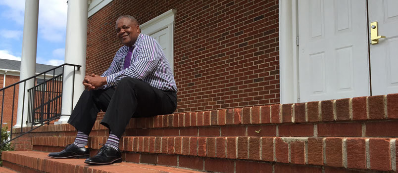 Pastor Larry Glover believes the former property of Glenn Hills Baptist Church is ideal to bring a holistic ministry to the transitional community.  Classes such as  how to dress for an interview and how to write a resume be offered right alongside Bible studies.  JOE WESTBURY/Index