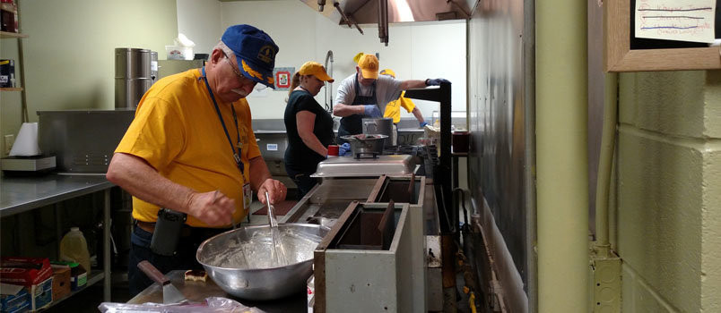 Mike Greenwell, disaster relief unit director for Unit 2F, prepares a meal at Richmond Hills Baptist Church, a Savannah suburb. Greenwell and his volunteer wife, Cynthia, are members of Raysville Baptist Church in Thomson, part of Kirkpatrick Baptist Association. CYNTHIA GREENWELL/Special