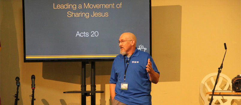 "It’s not an accident that you find yourself living at this unique time in history," Southeastern Seminary professor Alvin Reid told the group of Georgia Baptist state missionaries last week. Reid extolled attendees to mark the responsibilty, and opportunity, for sharing the Gospel in current days. The annual retreat was held April 17-19 at the Georgia Baptist Mission Board Conference Center in Toccoa. MARK STRANGE/Communications