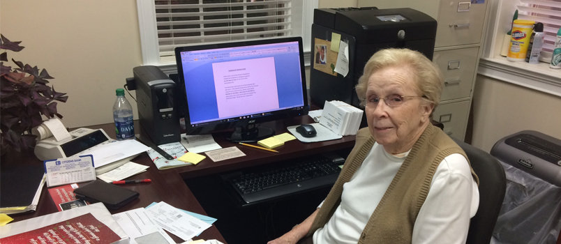 Betty Jean Garner retires on Jan. 14 after 31 years of service at First Baptist Church of Sandersville. The spry 91-year-old has not decided on what her life's next direction will be, other than spoiling her five grandchildren.