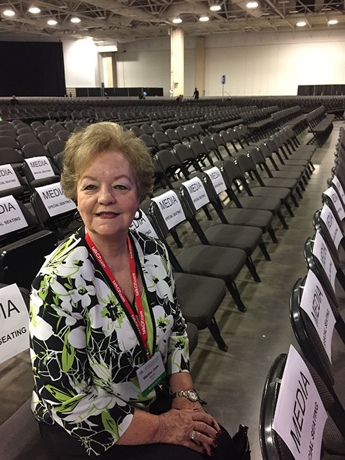 Martha Jean Harris at the Dallas convention center this morning.  GERALD HARRIS/Index