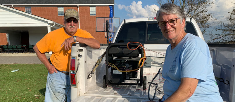 Springfield members Jerry and Cheri Harrell have begun a generator ministry to bring power to water wells throughout the Jakin Community.  JOE WESTBURY/Index