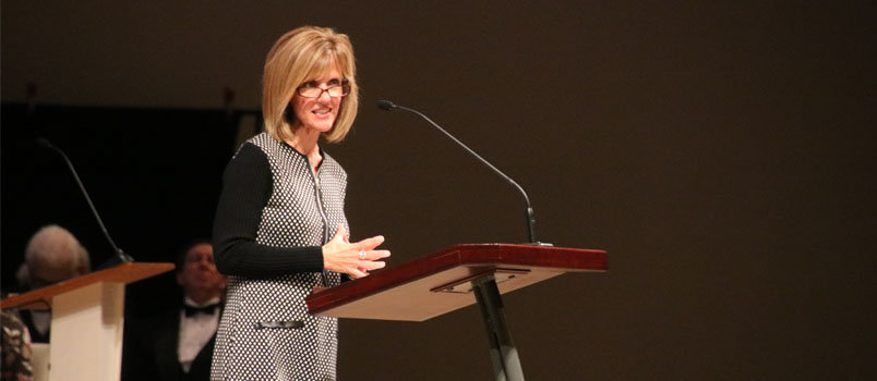 Beth Ann Williams speaks at the 2018 Georgia Baptist Convention annual meeting in this file photo. Williams was recently named lead strategist for Georgia Baptist Women as part of the restructuring of the Georgia Baptist Mission Board. SCOTT BARKLEY/Index