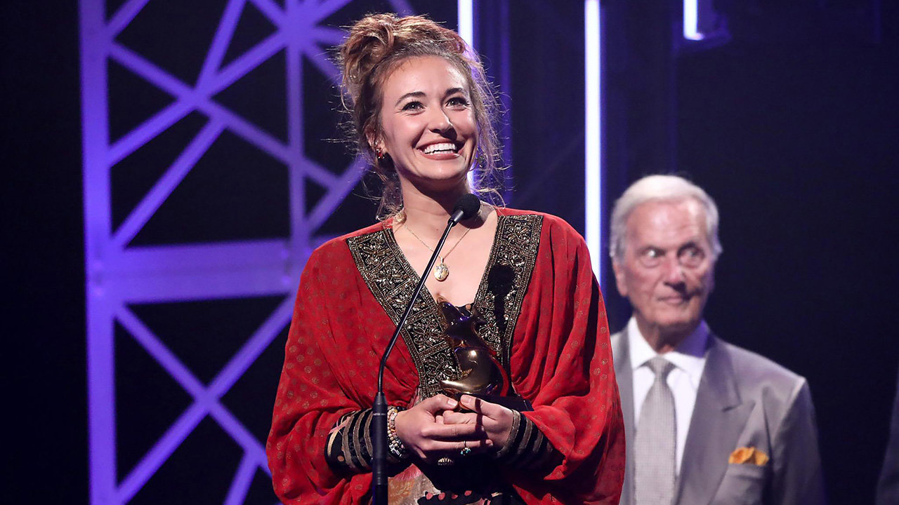 Christian artist Lauren Daigle was named Artist of the Year at the 50th annual Gospel Music Association Dove Awards in Nashville Oct. 15. GMA Facebook photo