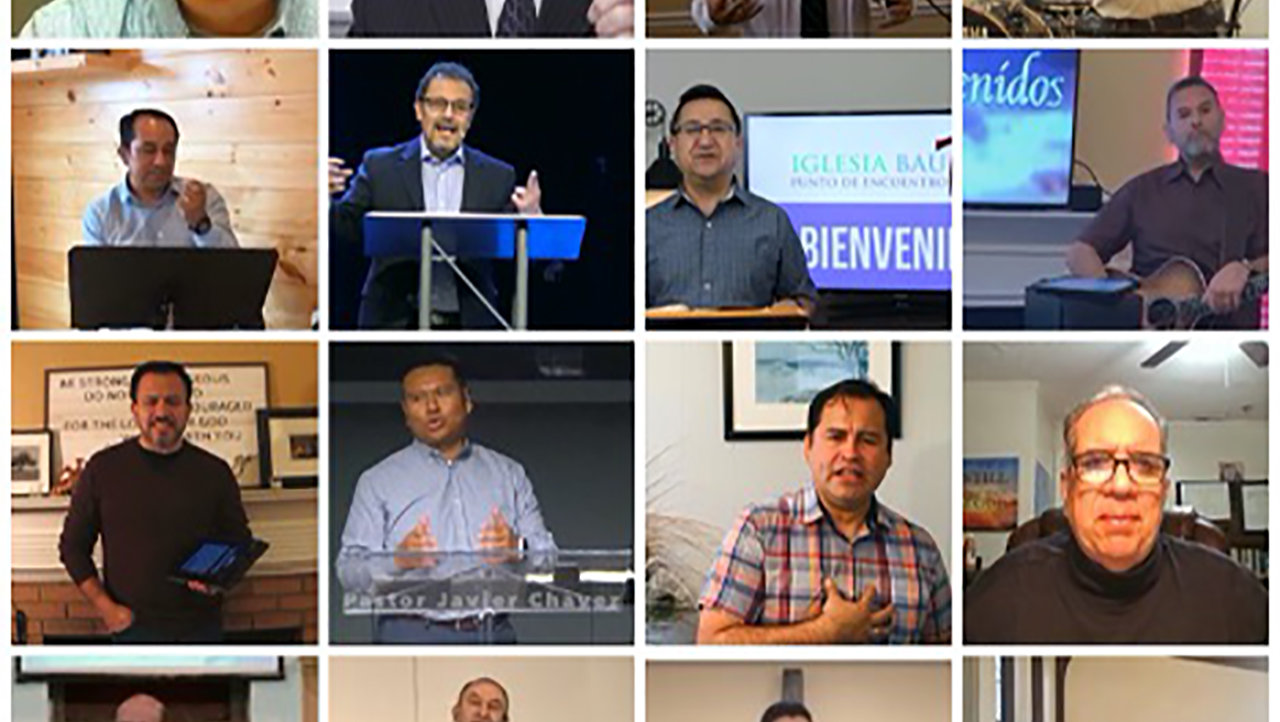 Georgia Baptist Hispanic preachers conducting online services. NOELIA CHAVEZ/Screenshots