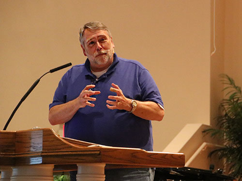 “Understanding yourself is the first step to understanding how you all can do ministry together," Joe Graham, lead state missionary with the Georgia Baptist Collegiate Ministries, encouraged summer missionaries. MYRIAH SNYDER/Index