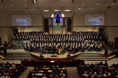 The Sons of Jubal are composed primarily of Georgia Baptist ministers of music but include other state members.