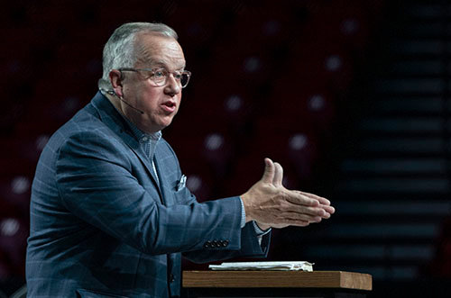 Ed Litton, pastor of Redemption Church in Mobile, Alabama, preaches during the 2019 SBC Pastor's Conference June 9. Litton will deliver the commencement address at the University of Mobile on Saturday. (Baptist Press/Matt Miller)