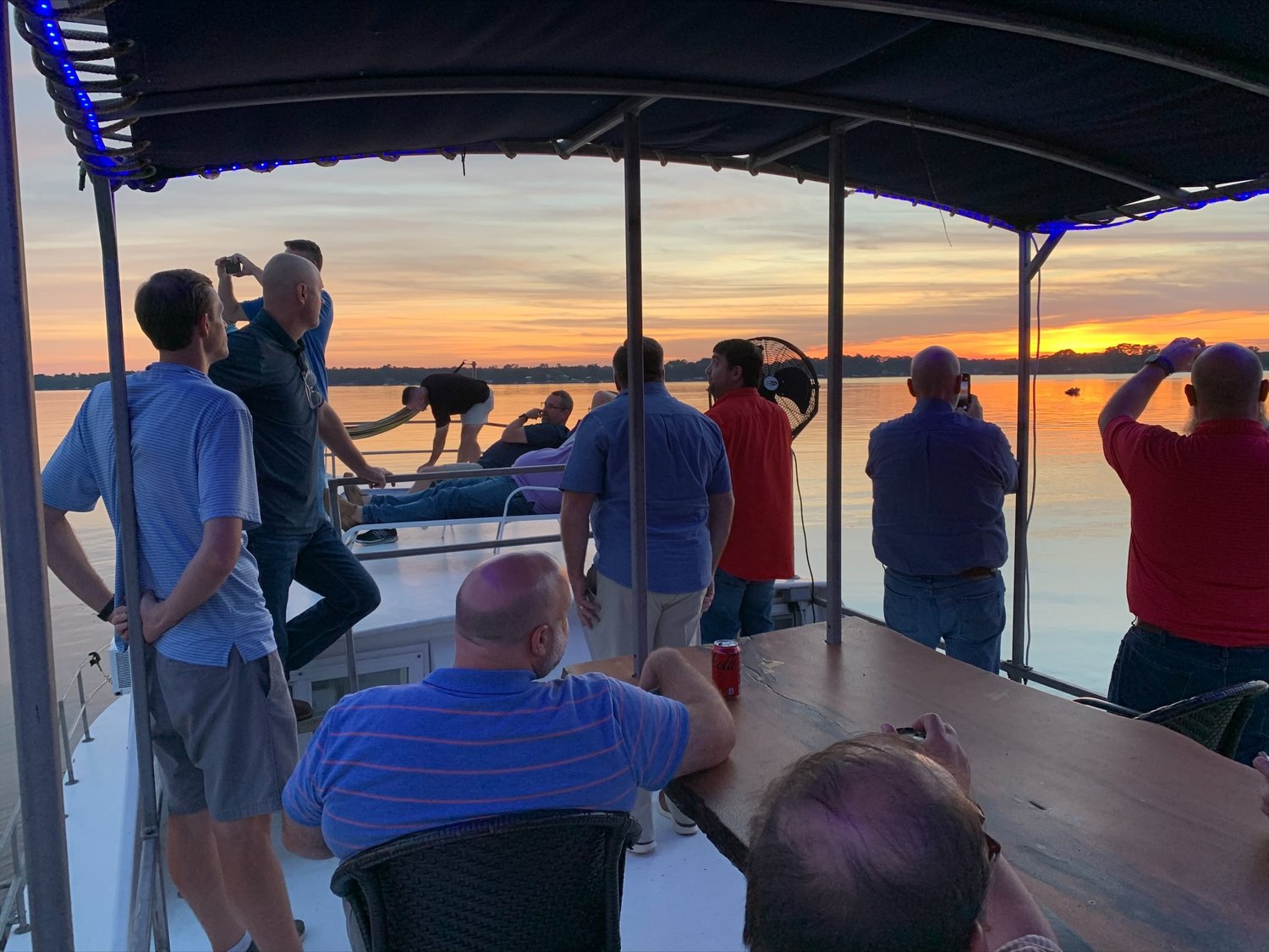Pastors enjoy a boat ride as part of a get-together to discuss the learning communities, an ancient concept that is coming back into vogue.