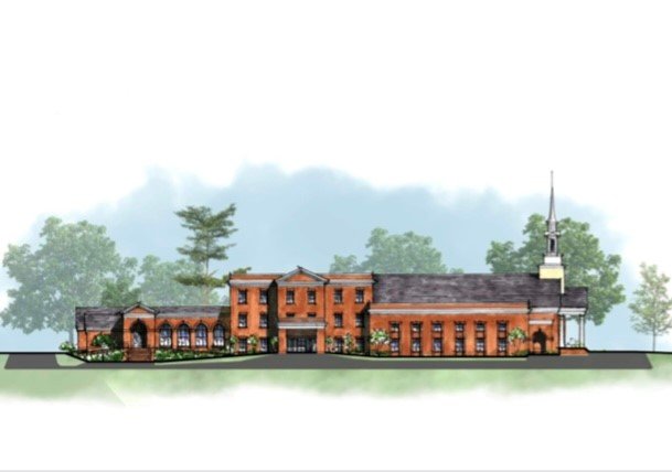 Ivy Creek Baptist Church in Buford is expanding its building to accommodate growth. The architectural drawing shows what the project will look like when finished.