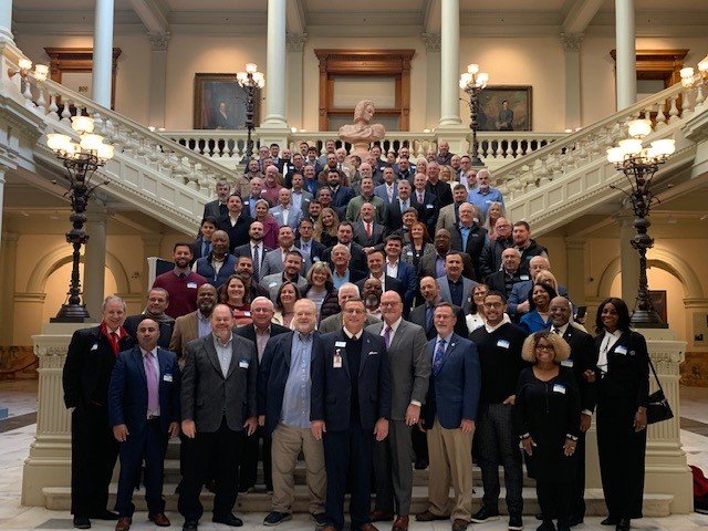 Participants in Pastors Day at the Capitol gather for a group photo.