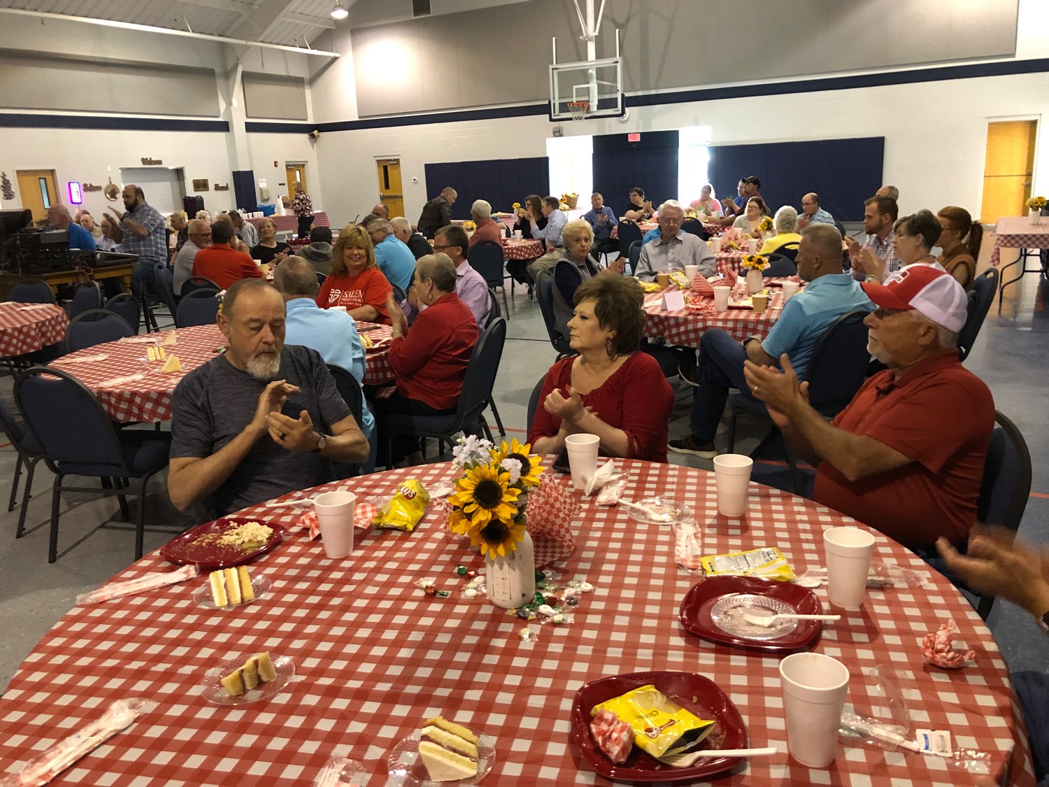 Large group turned out for a Conasauga Baptist Association meeting where local heroes were honored.