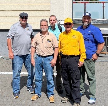 Members of a Georgia Baptist Disaster Relief team pose for a photo after arriving in Poland.