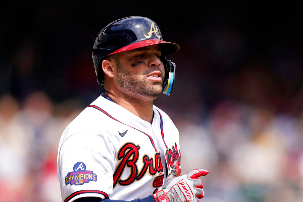 Atlanta Braves' Manny Piña will have season-ending surgery after tests revealed ligament and cartilage damage in his left wrist. (AP Photo/Brynn Anderson, File)
