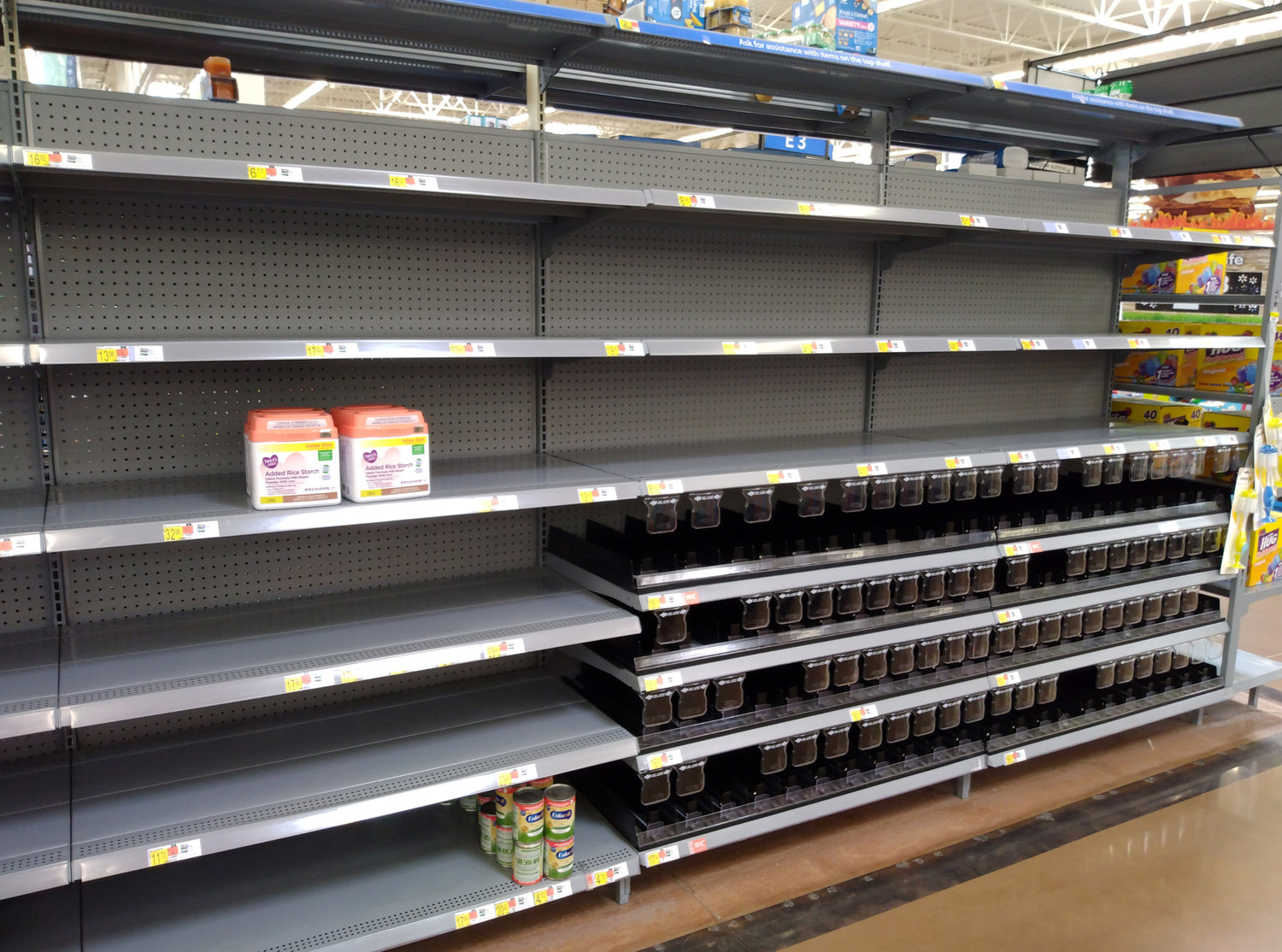 Shelves for baby formula sit almost completely empty May 14, 2022, at a Walmart store in Dallas, Ga. (Index/Henry Durand, File)