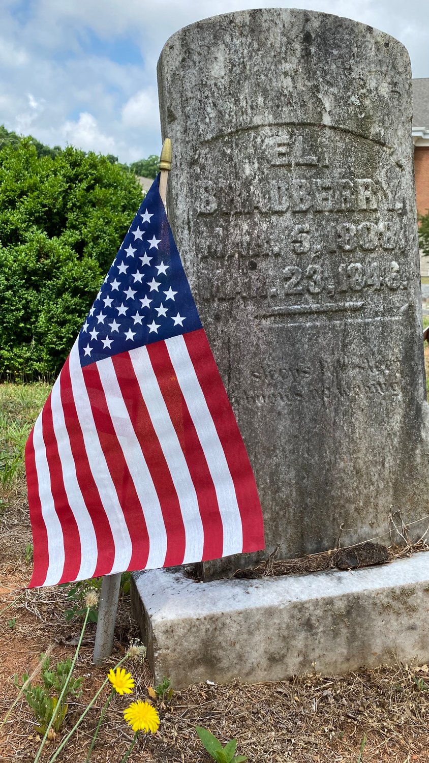 Eli Bradbery (1808-1846) was a Baptist layman killed in during war with Mexico in 1846. He left a widow Louisa with 10 children. Four of their sons died in the Civil War. He is buried in the Mars Hill Baptist cemetery in Watkinsville, Ga. (Photo/Charles Jones)
