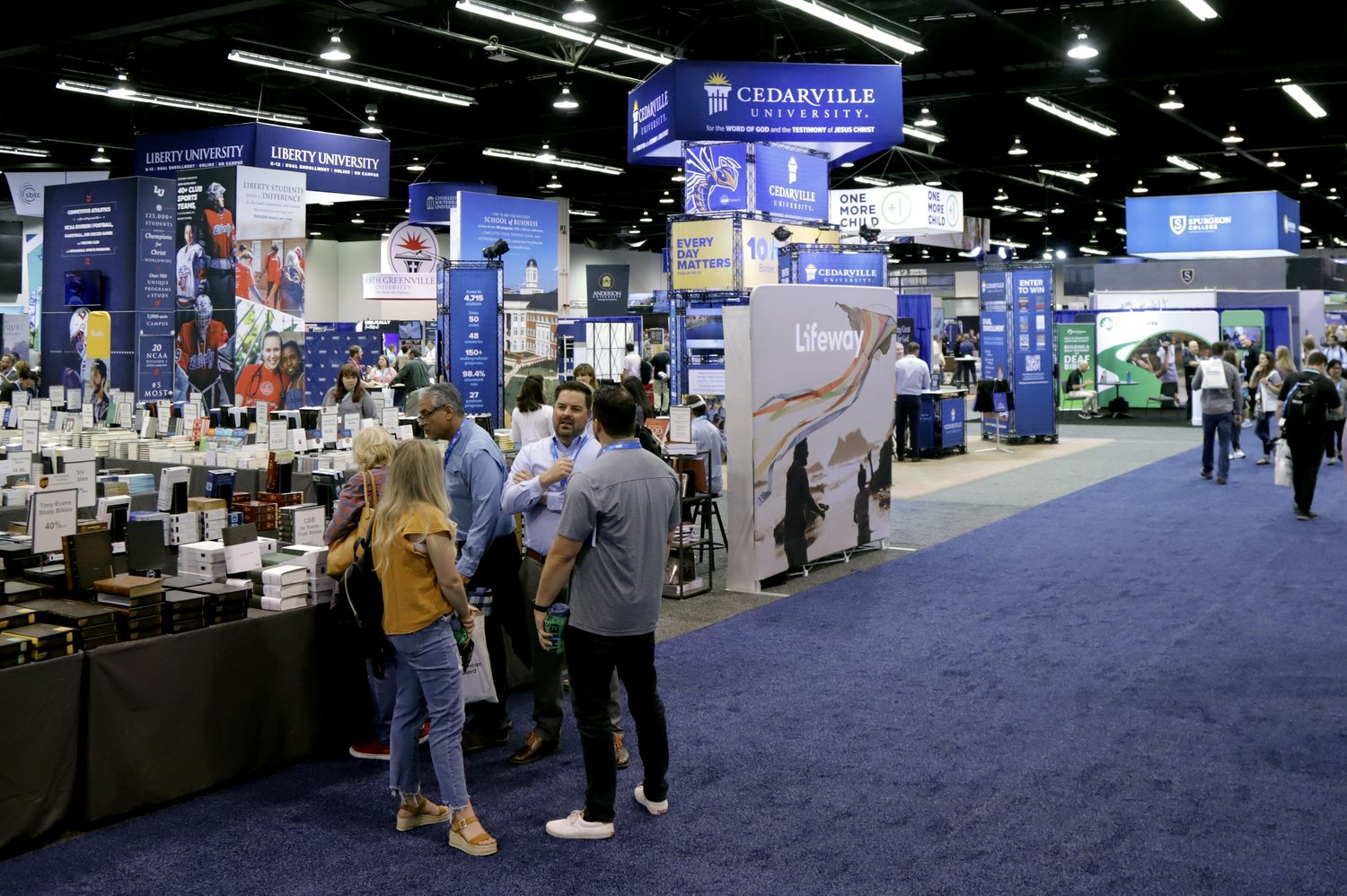More than 100 exhibitors greeted Southern Baptists to the exhibit hall at the 2022 SBC Annual Meeting in Anaheim, Calif. (Baptist Press/Luc Stringer)